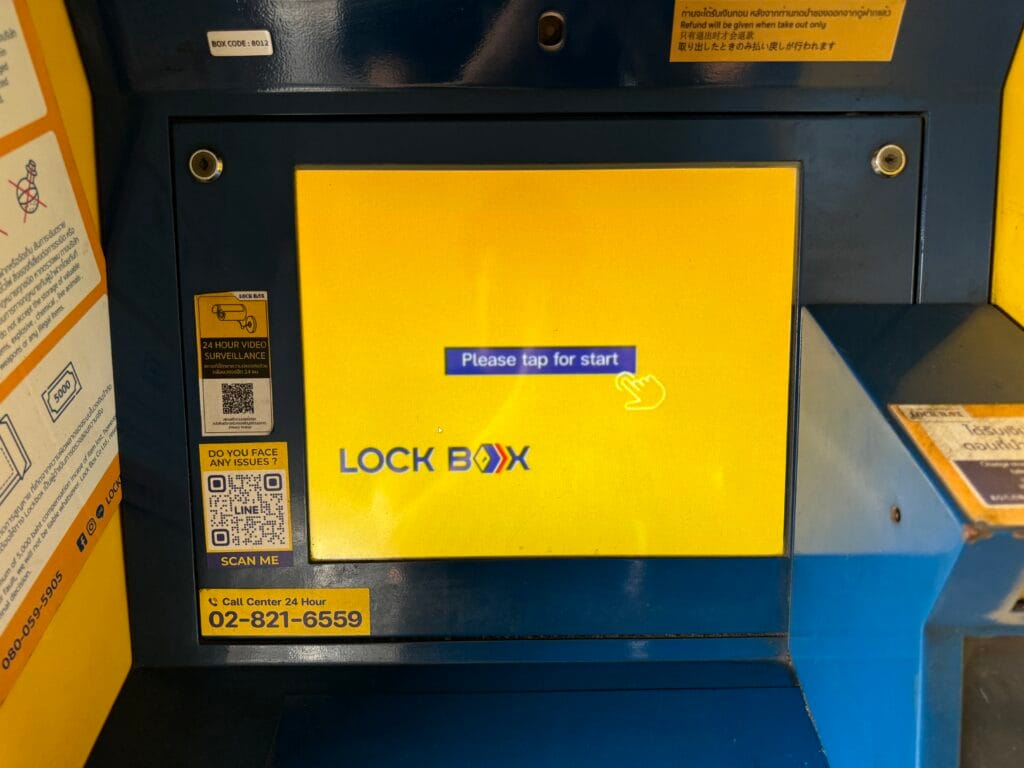 [實用設施] 泰國曼谷 行李寄物櫃 LOCK BOX 使用教學 MRT Phetchaburi站