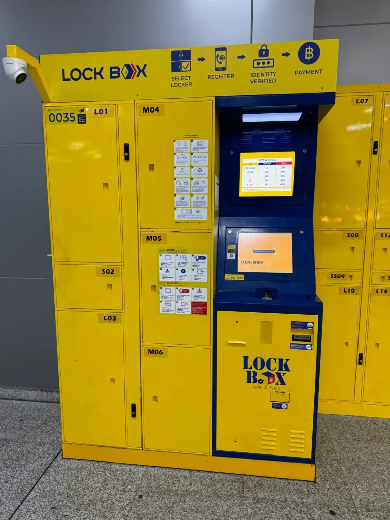 [實用設施] 泰國曼谷 行李寄物櫃 LOCK BOX 使用教學 曼谷阿皮瓦中央車站